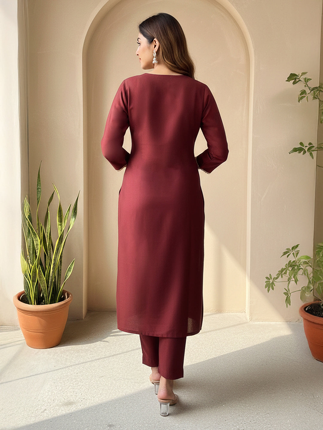 Brown 2-Piece Kurta Set
