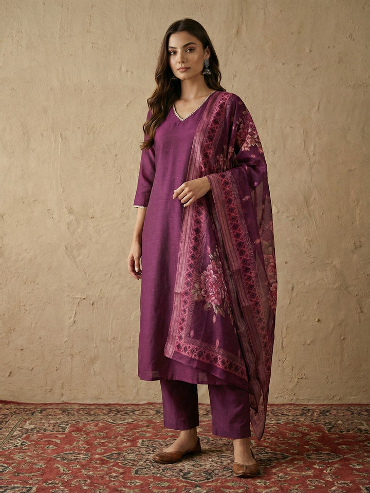 Red 3-Piece Kurta Set