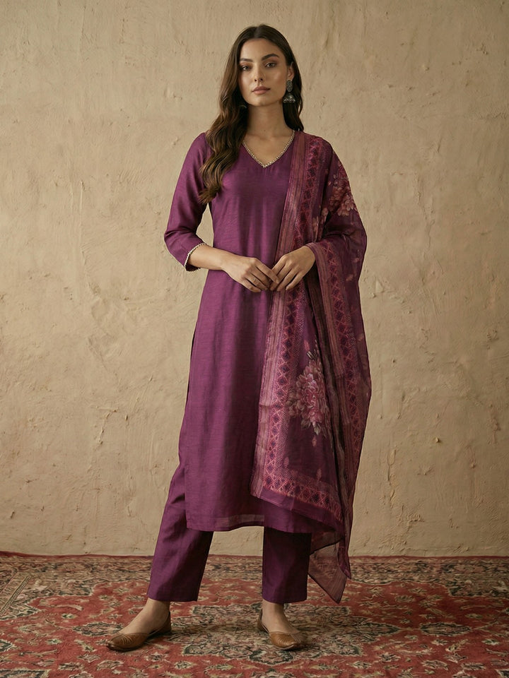 Red 3-Piece Kurta Set