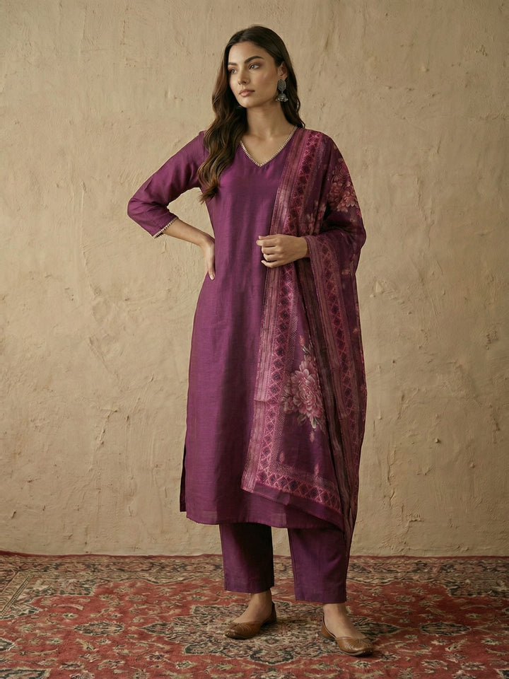 Red 3-Piece Kurta Set