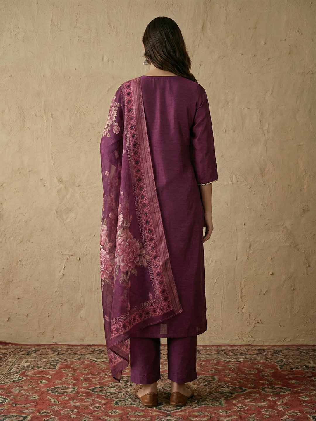 Red 3-Piece Kurta Set