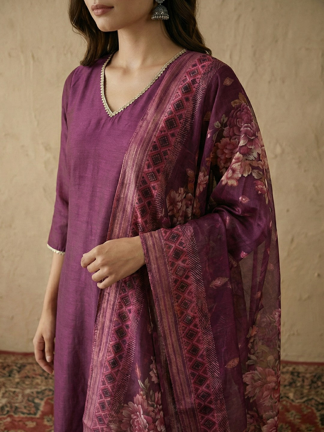 Red 3-Piece Kurta Set