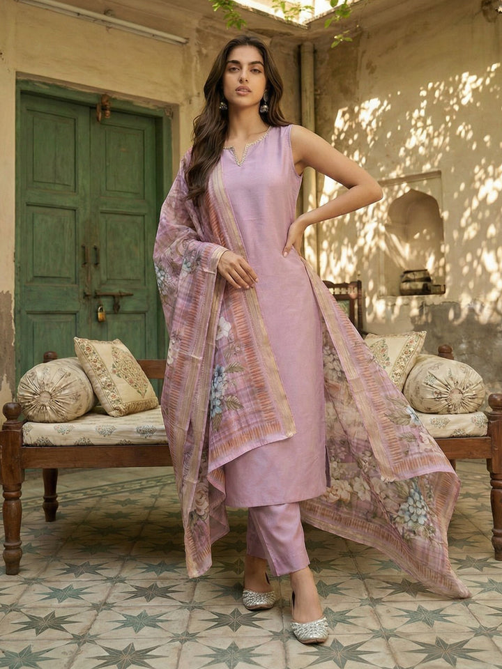 Purple 3-Piece Kurta Set