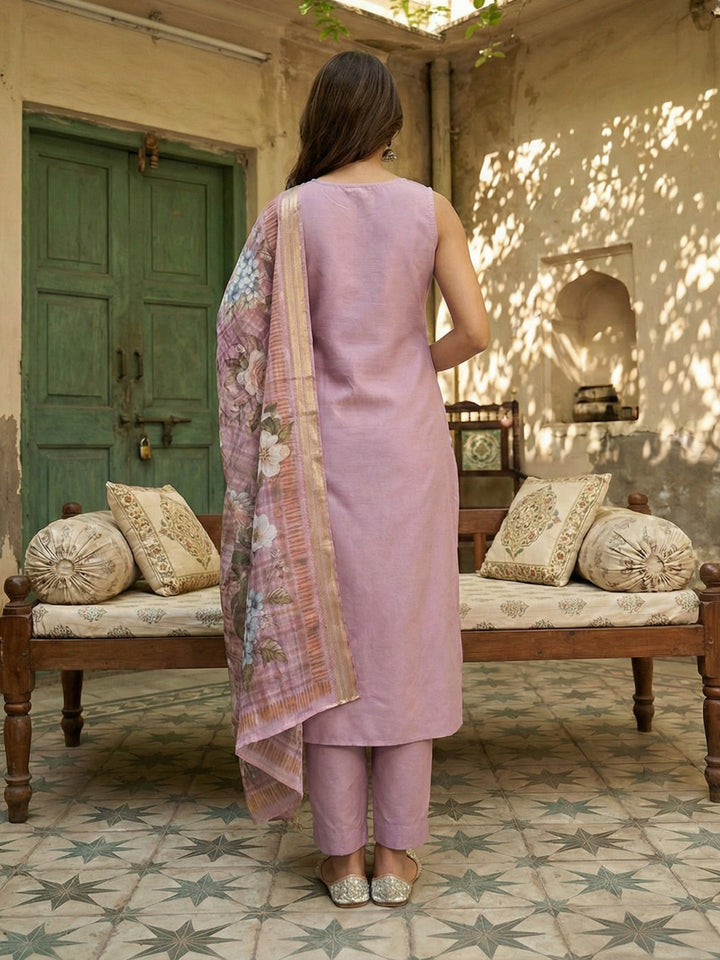 Purple 3-Piece Kurta Set