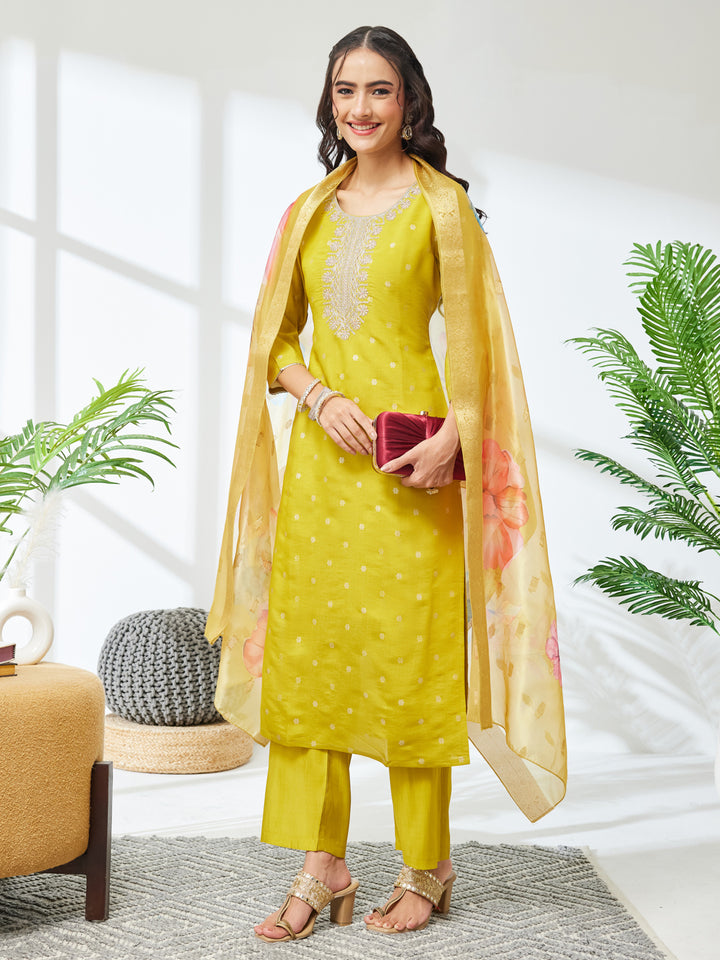 Yellow 3-Piece Kurta Set