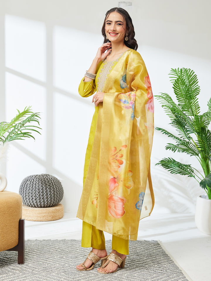 Yellow 3-Piece Kurta Set