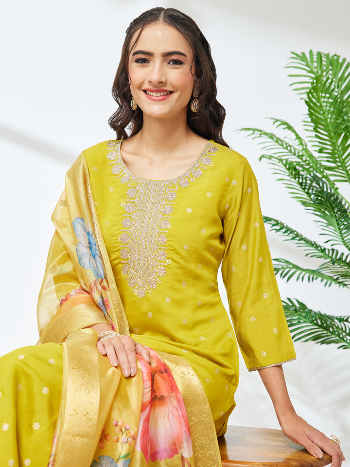 Yellow 3-Piece Kurta Set
