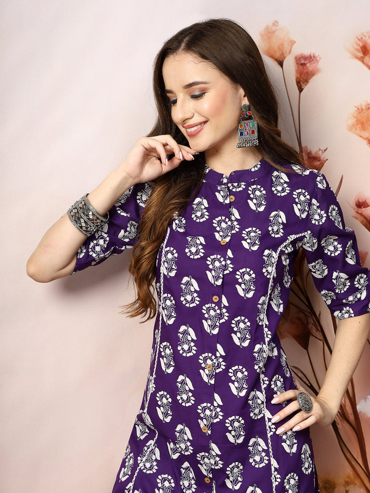 Purple-Rayon-Floral-Printed-A-Line-Kurta-Only