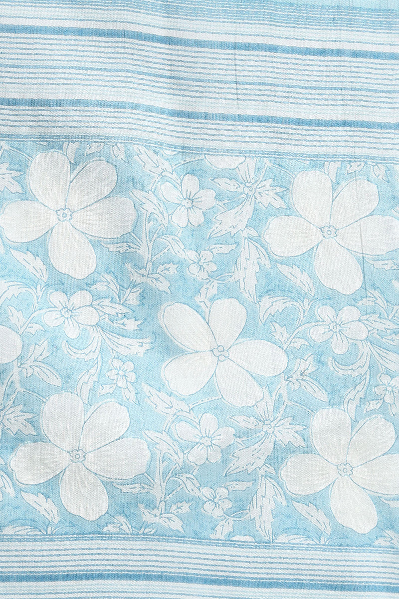 Blue-Cotton-Floral-Printed-Straight-Kurta-Set