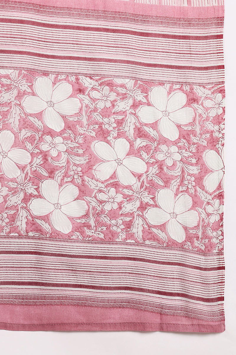 Pink-Cotton-Floral-Printed-Straight-Kurta-Set