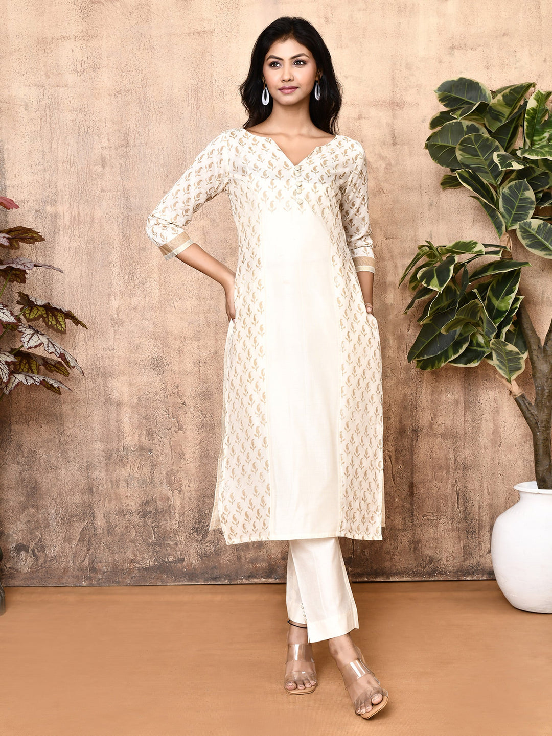 ZERESOUQ-Jenni-Off-White-Maheshweri-Silk-Handloom-2-Piece-Kurta-Set