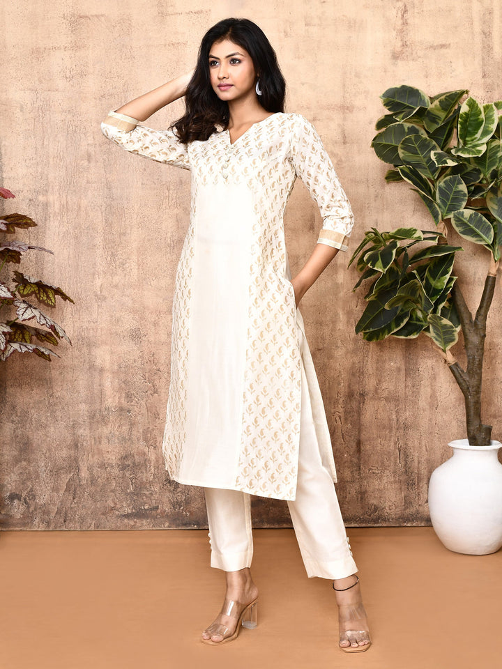 Jenni-Off-White-Maheshweri-Silk-Handloom-2-Piece-Kurta-Set