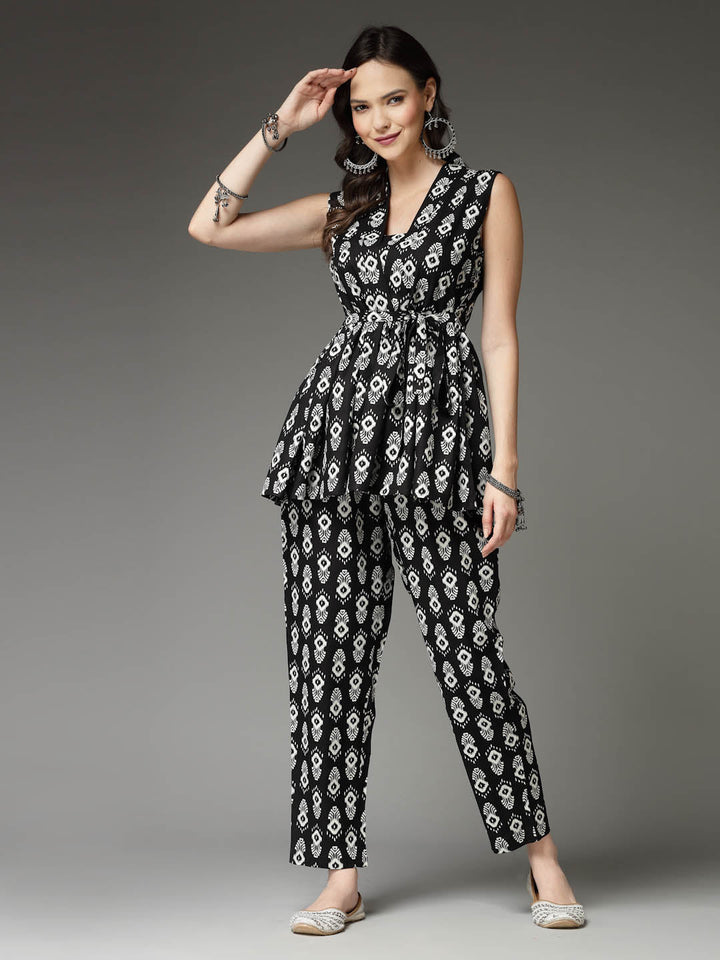 Black-Rayon-Floral-Printedco-Ord-Set