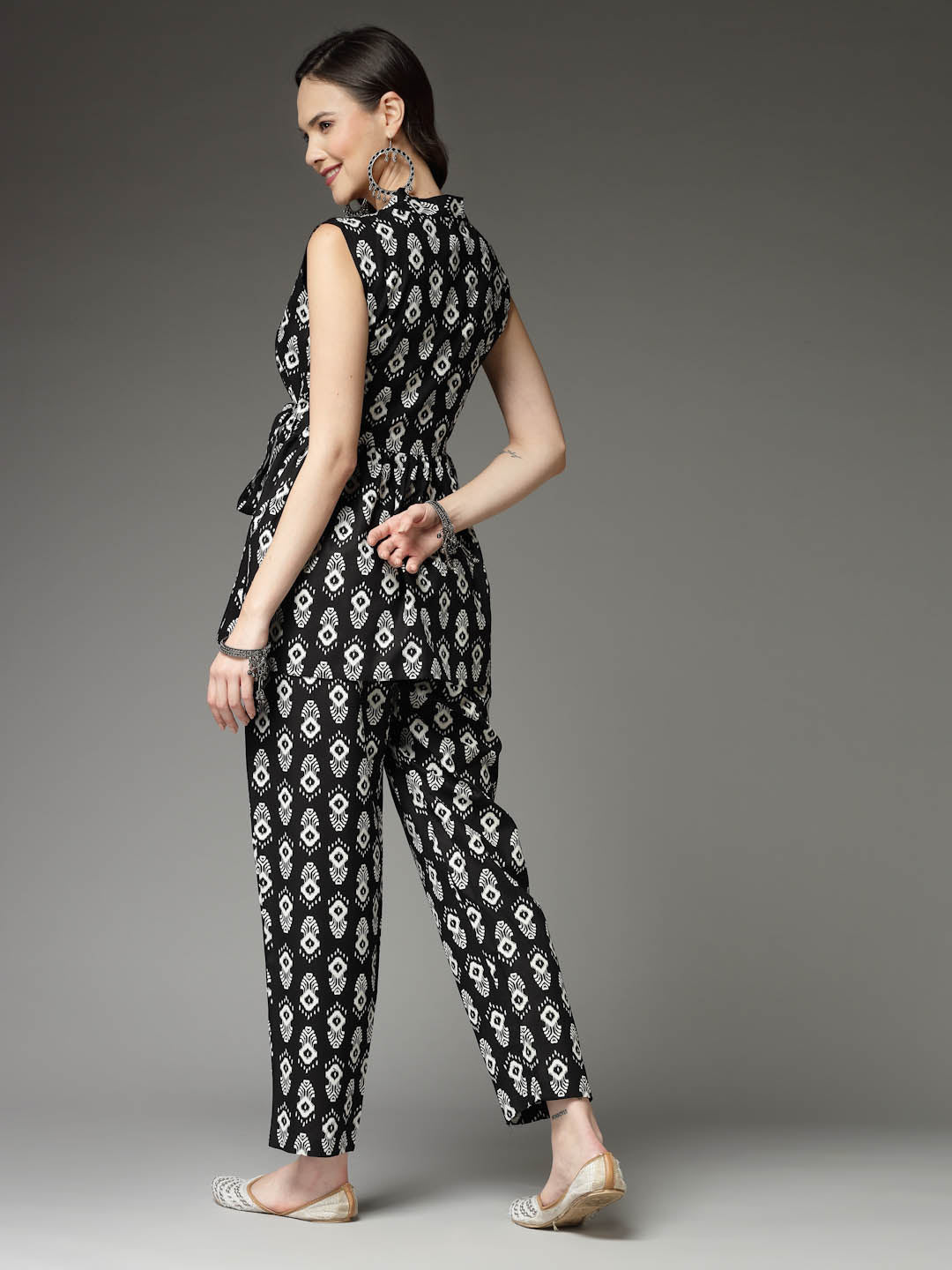 Black-Rayon-Floral-Printedco-Ord-Set