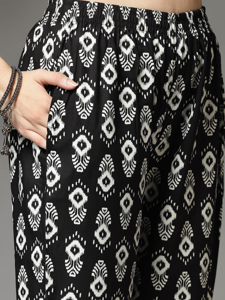 Black-Rayon-Floral-Printedco-Ord-Set