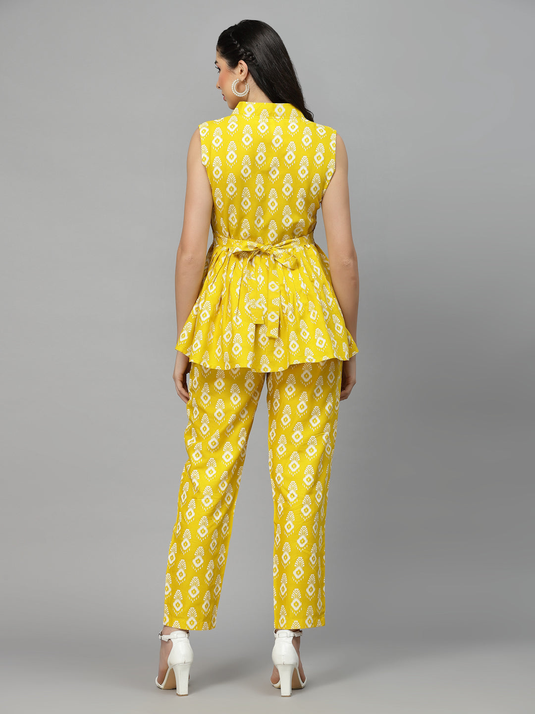 Yellow-Rayon-Floral-Printed-Co-Ord-Set