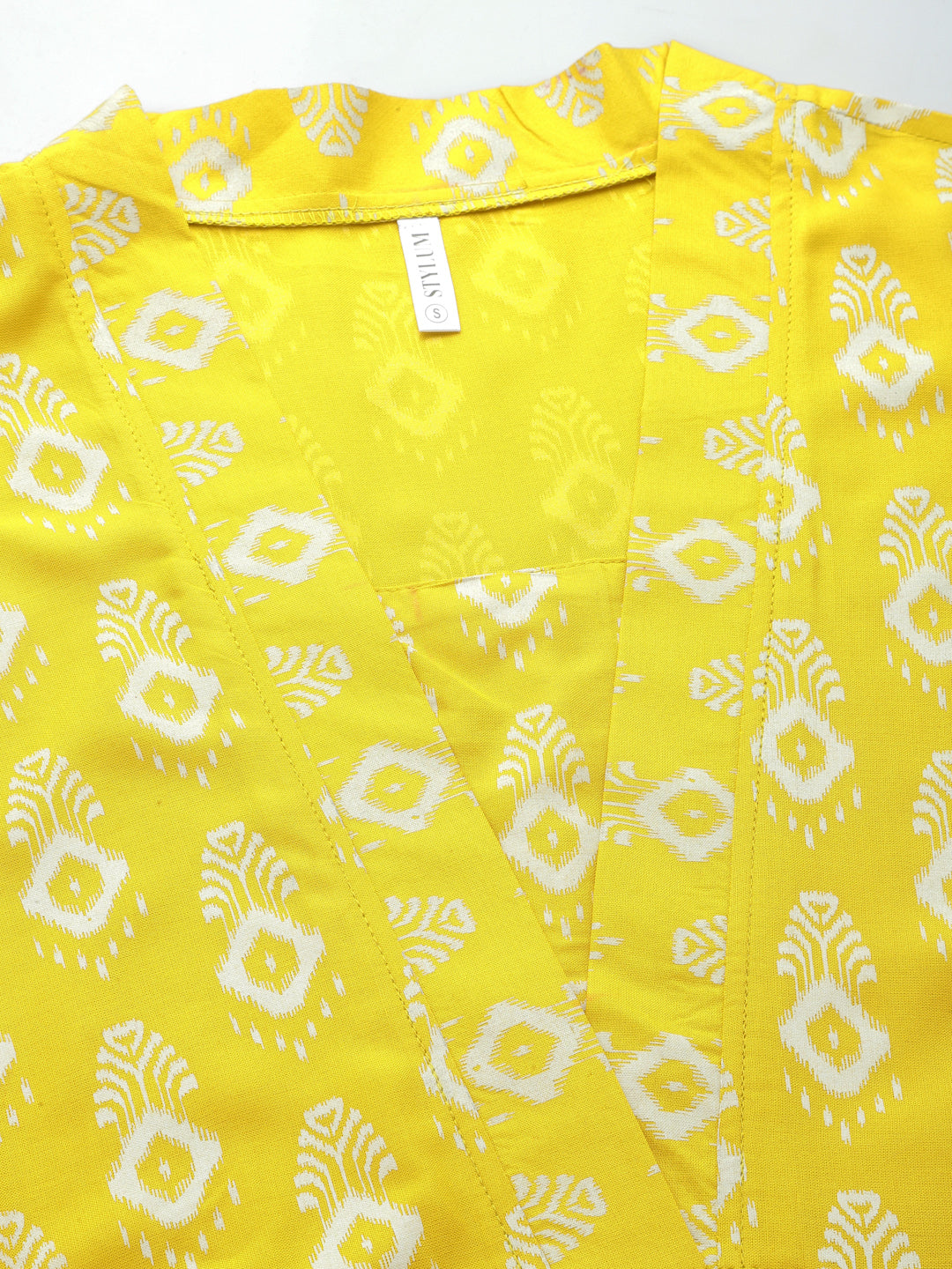 Yellow-Rayon-Floral-Printed-Co-Ord-Set