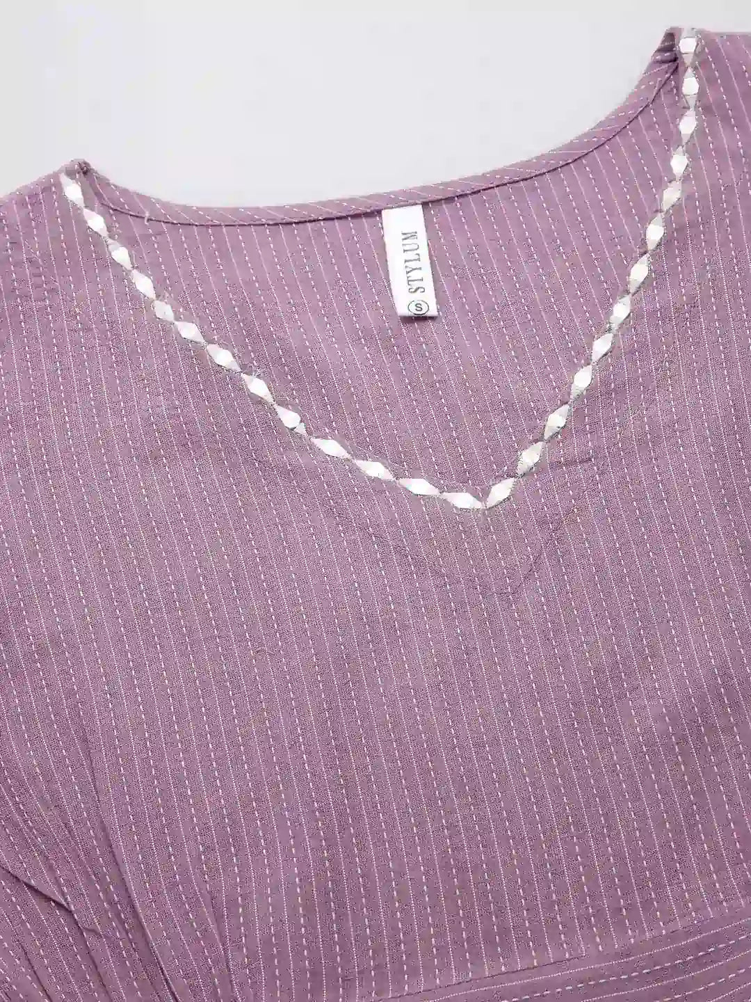 Lavender-Cotton-Woven-Kantha-Cord-Set