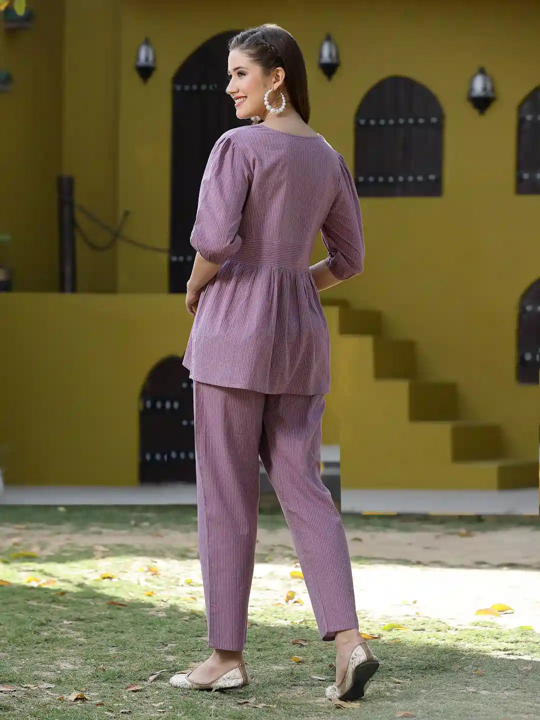 Lavender-Cotton-Woven-Kantha-Cord-Set