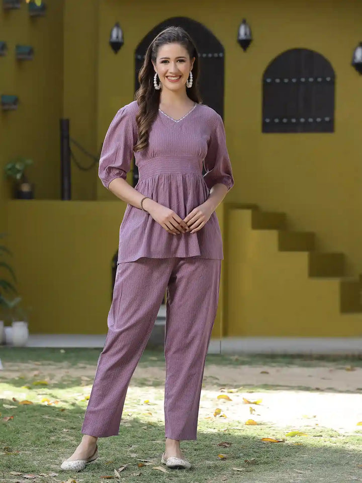 Lavender-Cotton-Woven-Kantha-Cord-Set