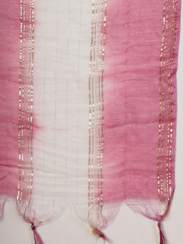 Mauve-Pink-Rayon-Embroidered-A-Line-Kurta-&-Dupatta-Only