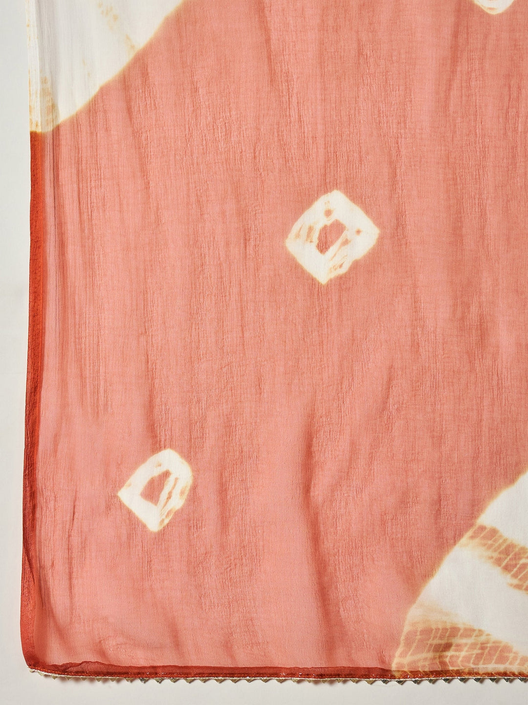 Rust Solid & Embroidered Rayon A-Line Kurta With Dupatta