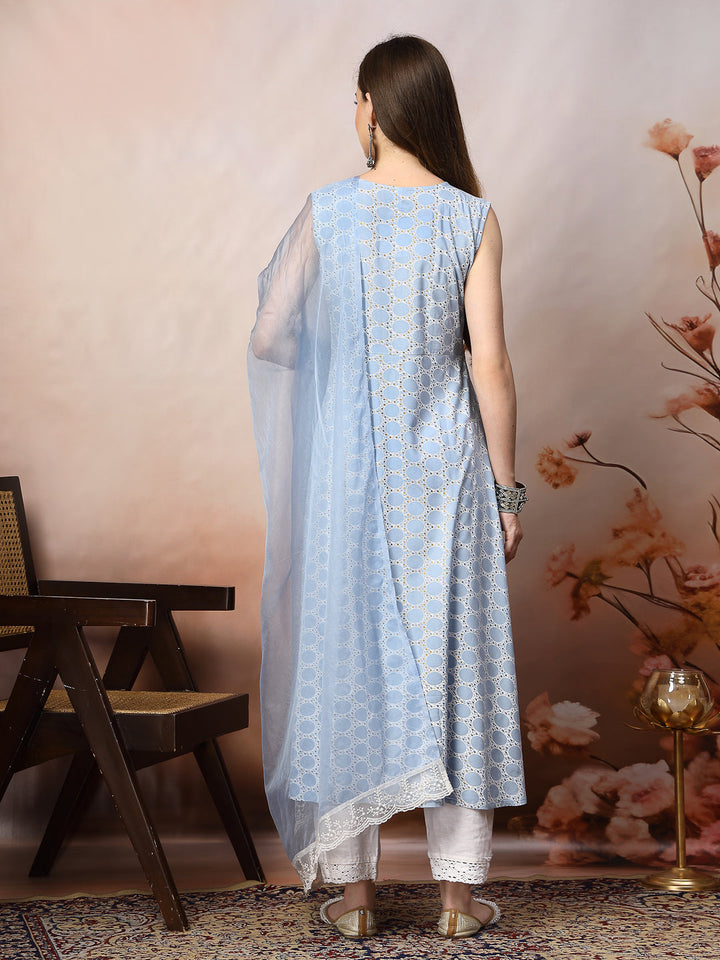 Powder-Blue-Rayon-Embroidered-A-Line-3-Piece-Kurta-Set