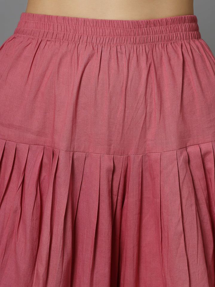 Pink-Cotton-Floral-Printed-Kurti-With-Dhoti-Pant