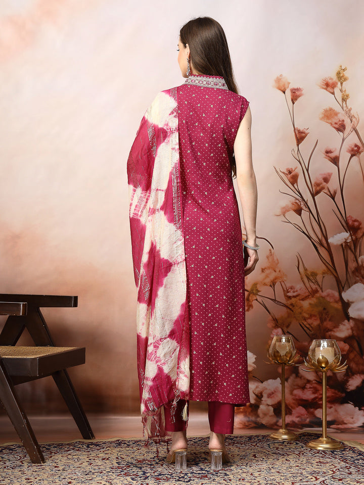 Wine-Rayon-Khari-Printed--A-Line-3-Piece-Kurta-Set