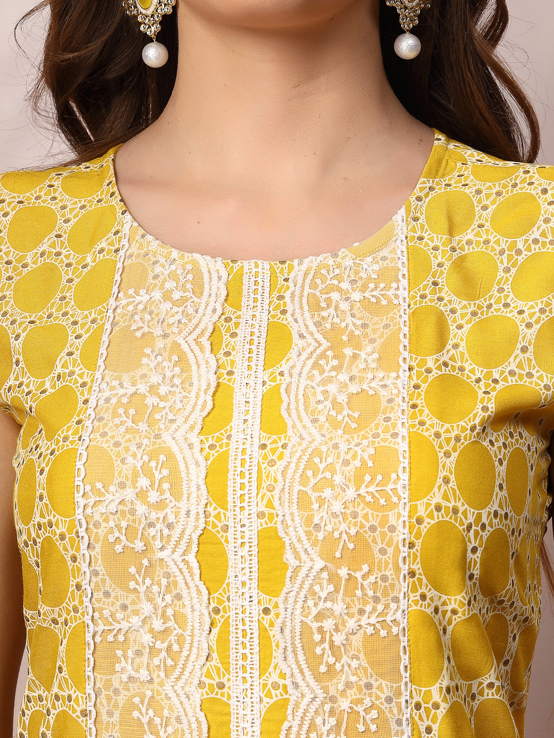 Yellow-Rayon-Printed-A-Line-3-Piece-Kurta-Set