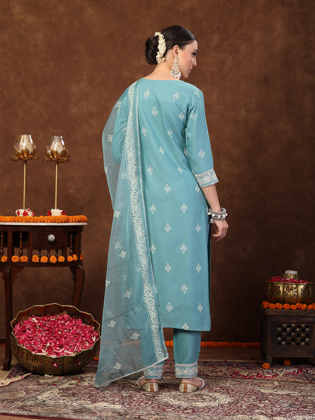 Aqua-Blue-Rayon-Motif-Printed-Straight-3-Piece-Kurta-Set