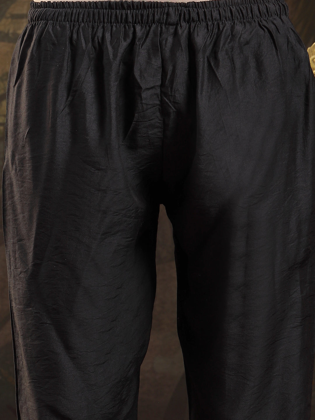 Black Floral Printed Straight Kurta Pant Dupatta Set