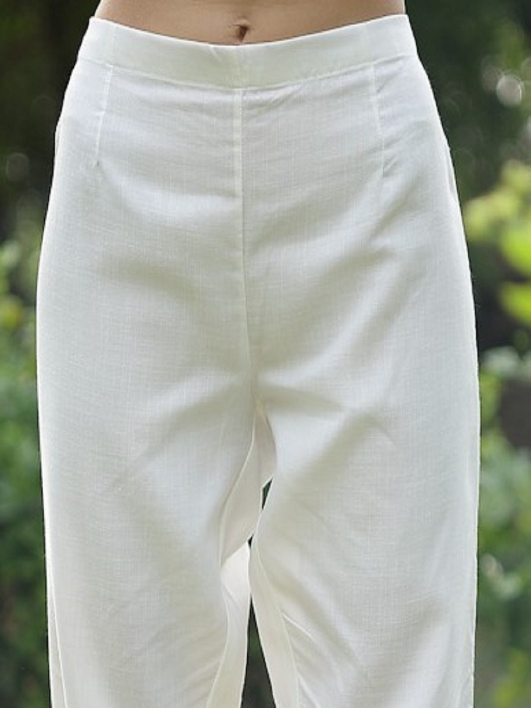 Blue Floral Printed Cotton Slub Straight Kurta Pant Dupatta Set