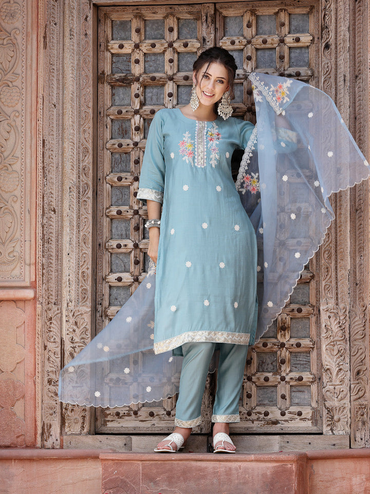 Blue-Silk-Embroidered-Straight-3-Piece-Kurta-Set