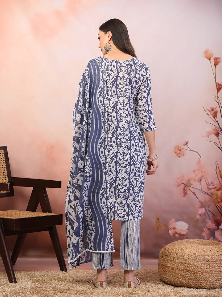 Blue-Cotton-Printed-Straight-3-Piece-Kurta-Set