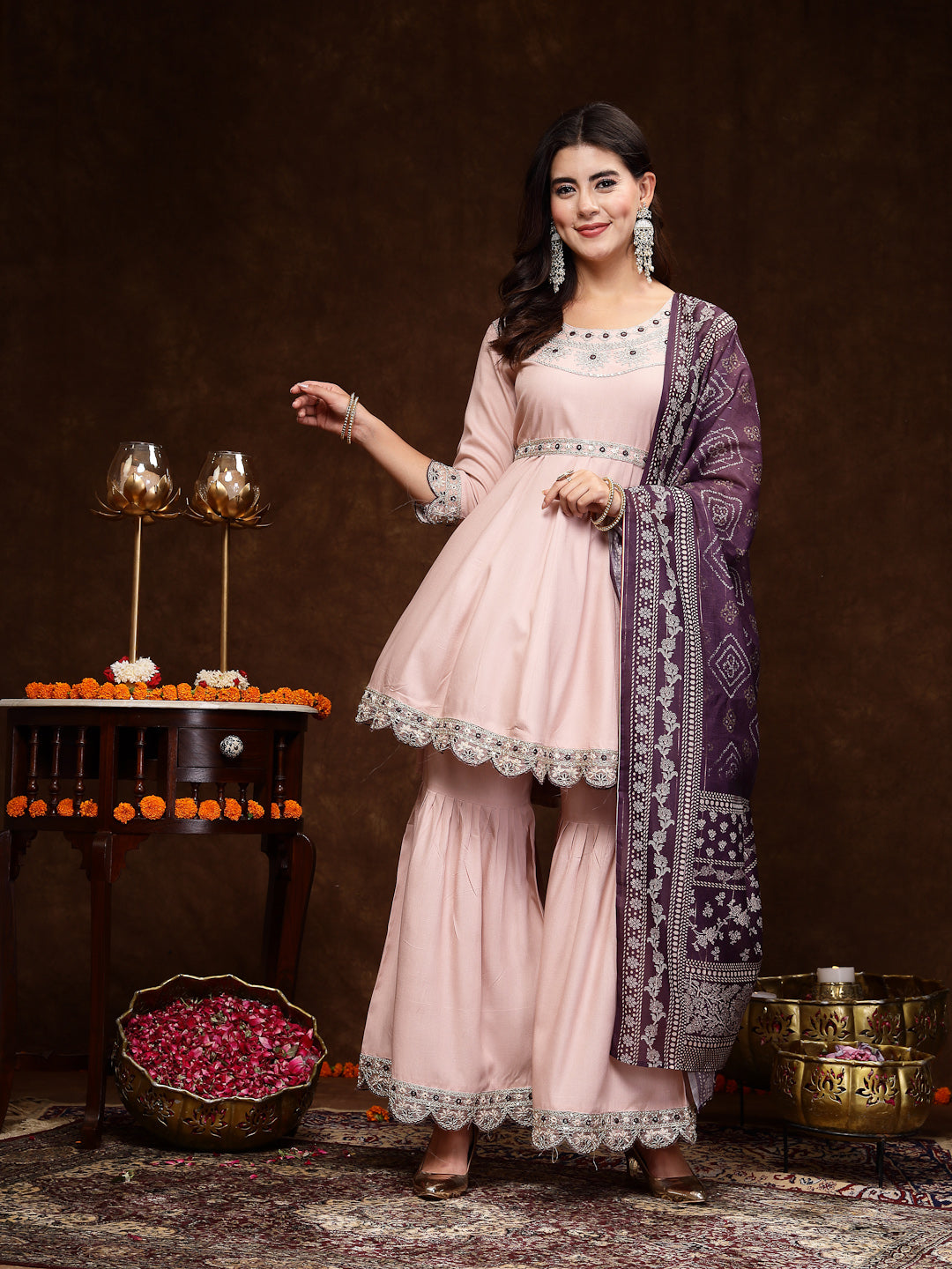 Rose-Gold-Rayon-Embroidered-3-Piece-Sharara-Set