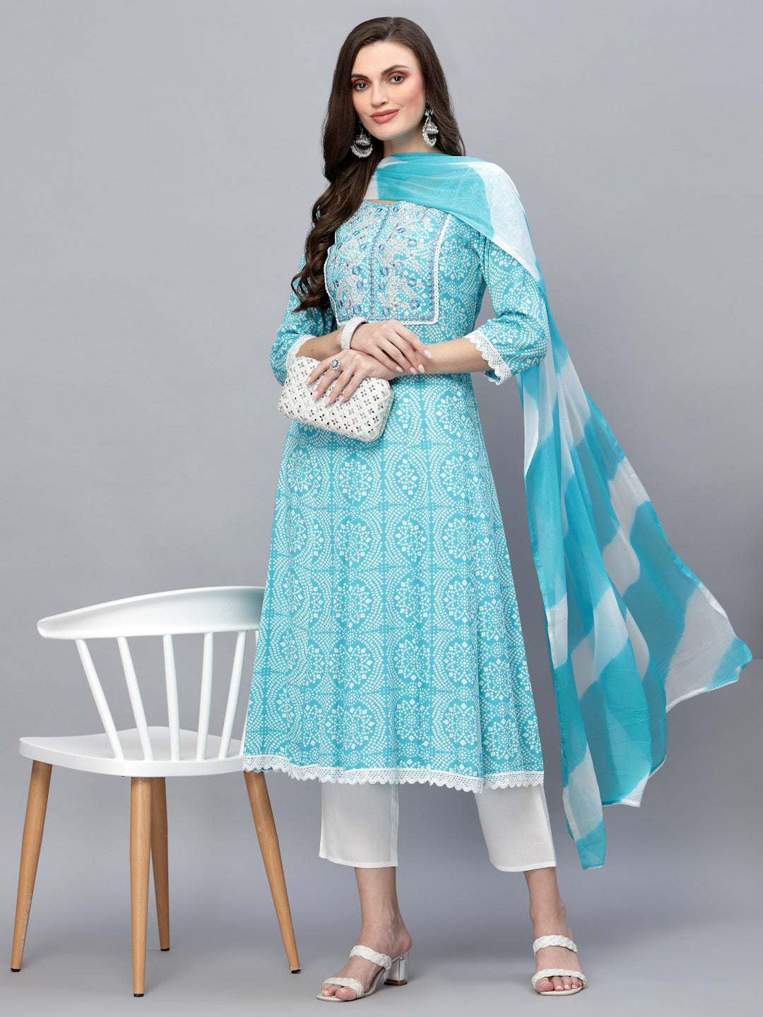 Light-Blue-Rayon-Bandhej-Print-3-Piece-Anarkali-Set