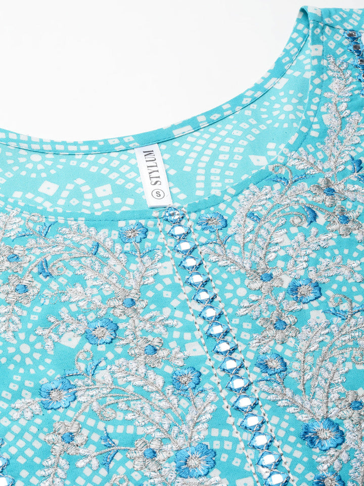 Light-Blue-Rayon-Bandhej-Print-3-Piece-Anarkali-Set