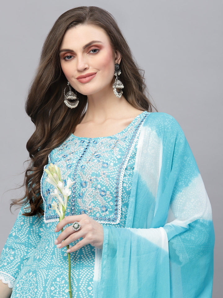 Light-Blue-Rayon-Bandhej-Print-3-Piece-Anarkali-Set