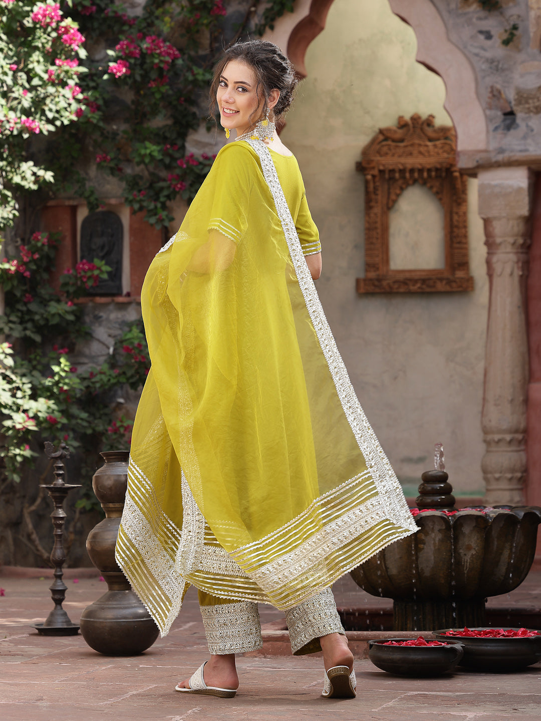 Yellow-Rayon-Solid-3-Piece-Anarkali-Set