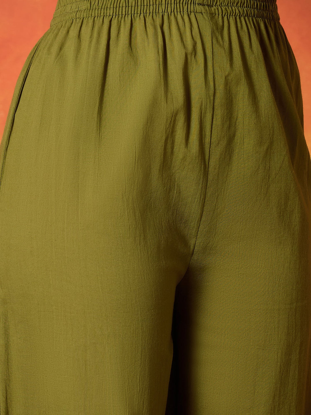 Green Bandhej Printed Cotton Straight Kurta Pant Dupatta Set
