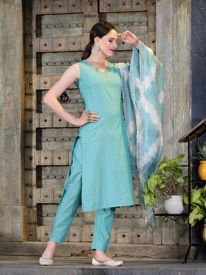 Light-Green-Cotton-Designed-Straight-3-Piece-Kurta-Set