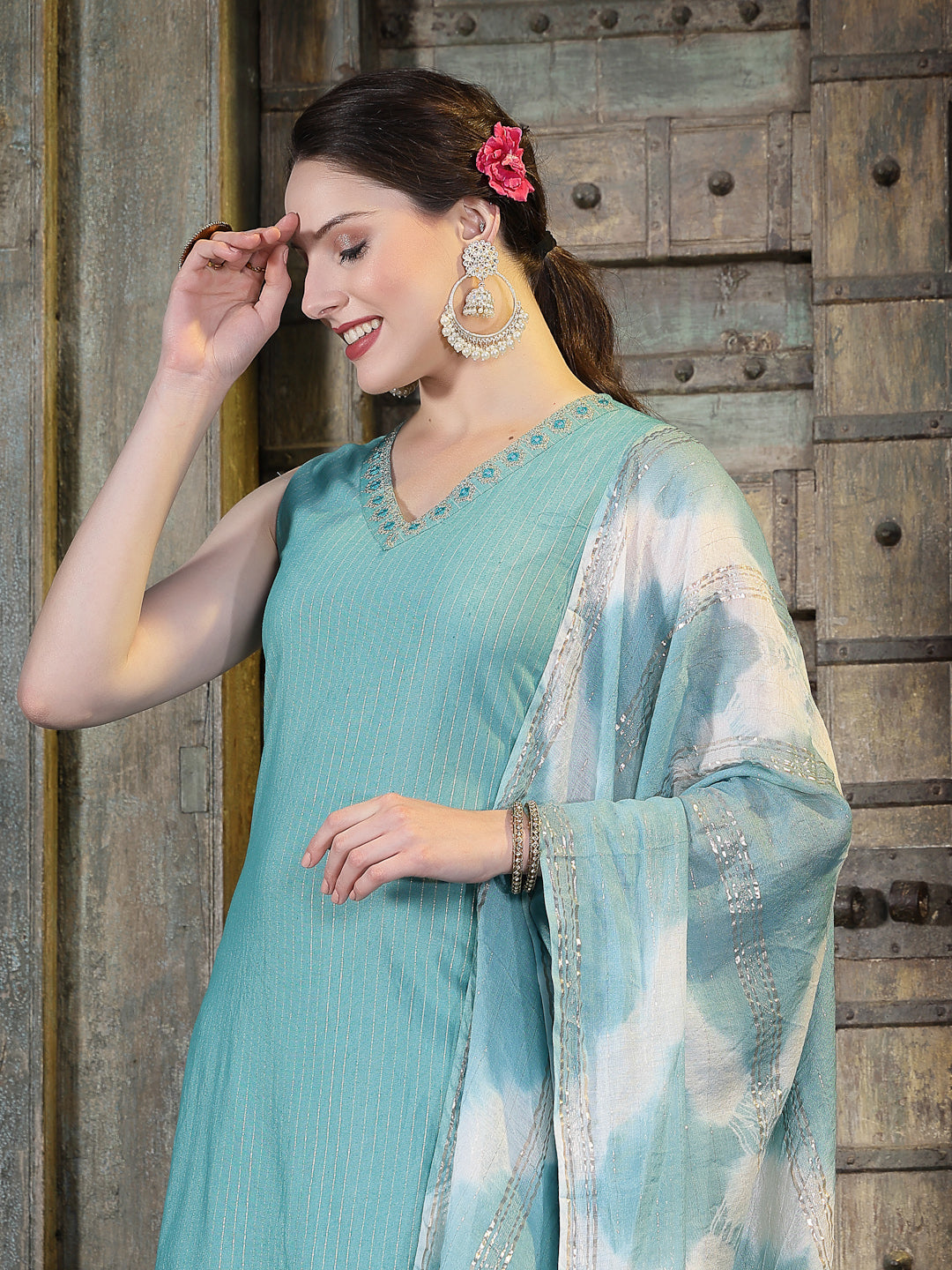 Light-Green-Cotton-Designed-Straight-3-Piece-Kurta-Set