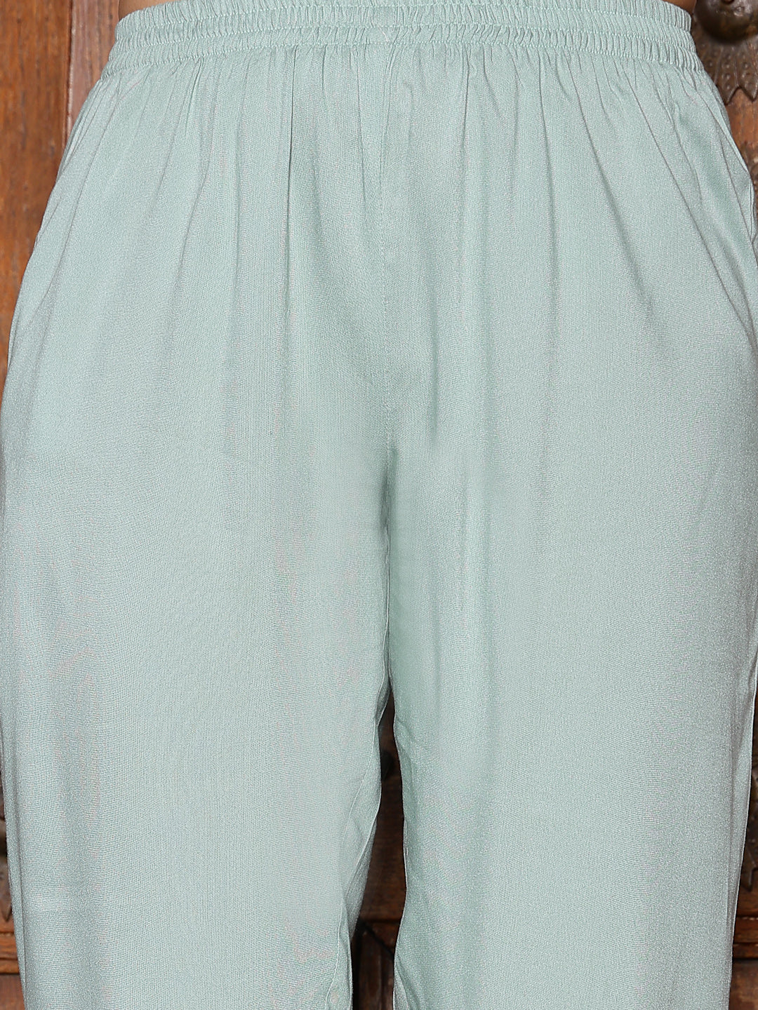 Pista-Green-Rayon-A-Line-3-Piece-Kurta-Set