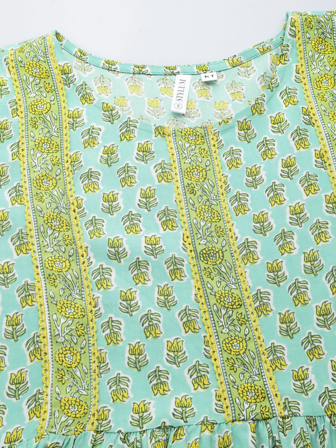 Sea-Green-Rayon-Floral-Printed-3-Piece-Kurta-Set