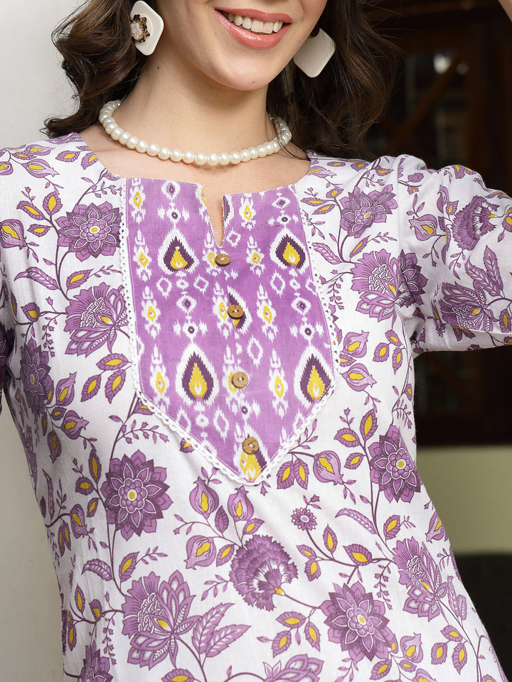 Lavender-Cotton-Floral-Printed-3-Piece-Kurta-Set