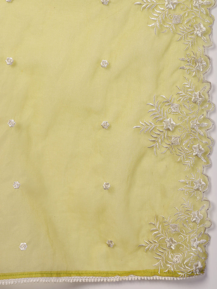 Lime-Green-Silk-Embroidered-Straight-3-Piece-Kurta-Set