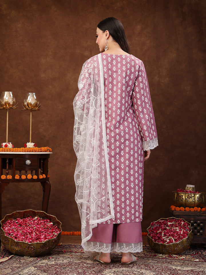 Mauve-Rayon-Floral-Printed-Straight-3-Piece-Kurta-Set