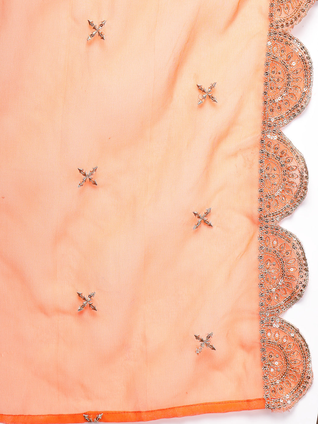 Orange-Rayon-Solid-Tiered-3-Piece-Kurta-Set