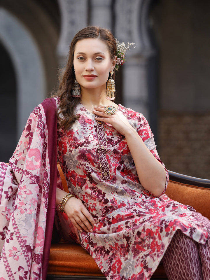 Pink-Cotton-Floral-Printed-Straight-3-Piece-Kurta-Set